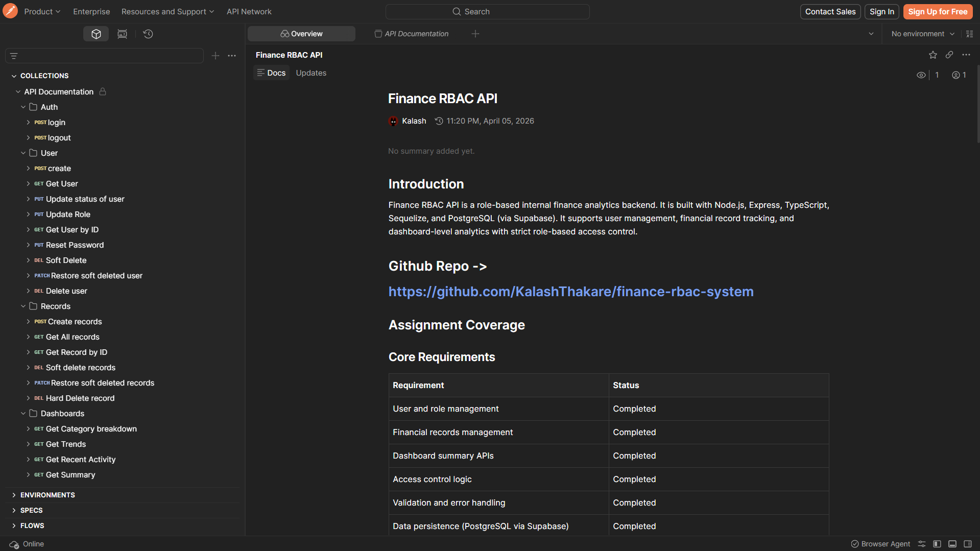 Finance RBAC System preview